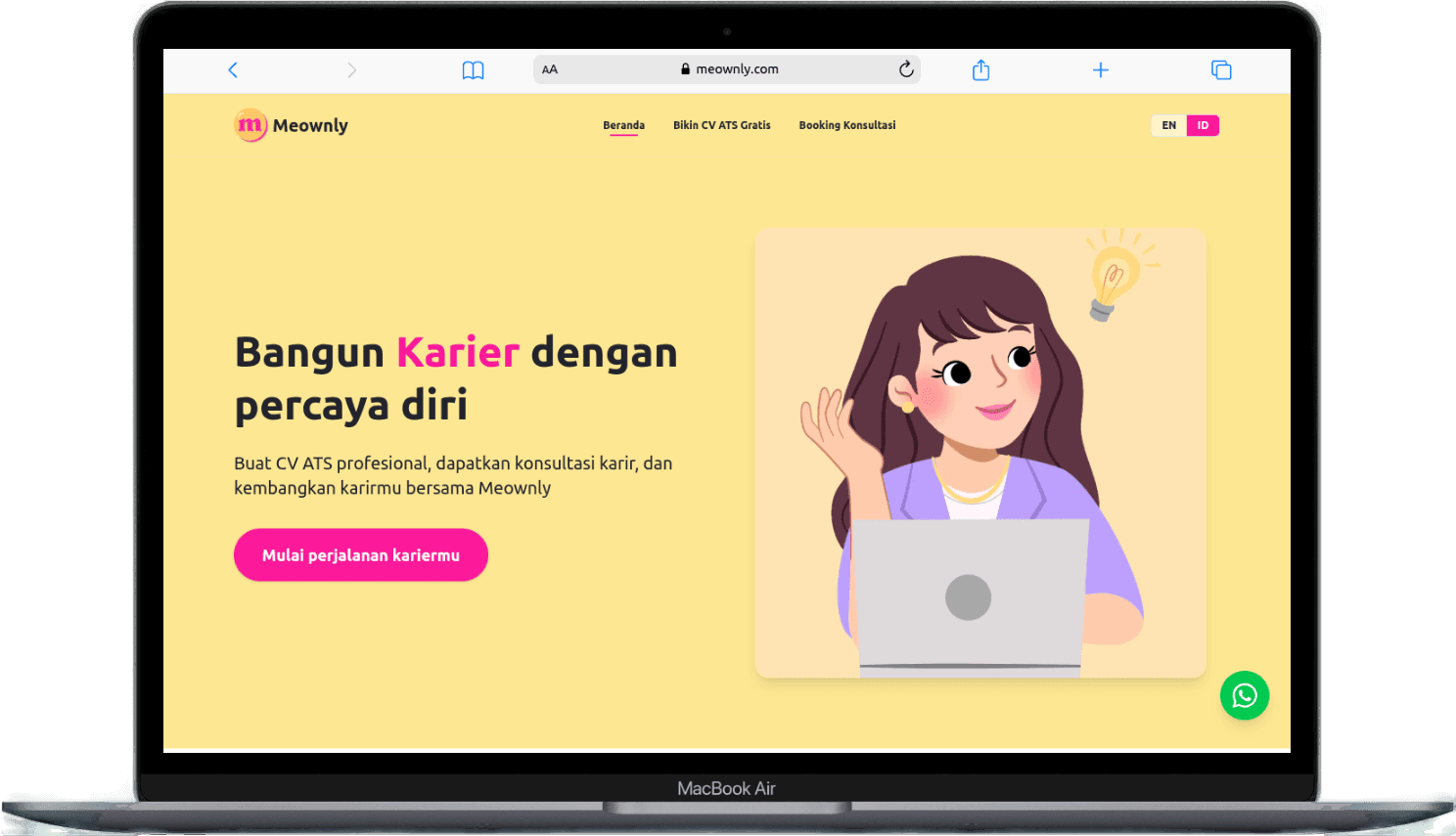 Portfolio Webdev Custom Web Konsultasi Karier Desktop View