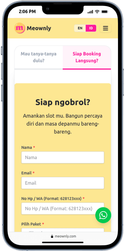 Portfolio Webdev Custom Web Konsultasi Karier Mobile View